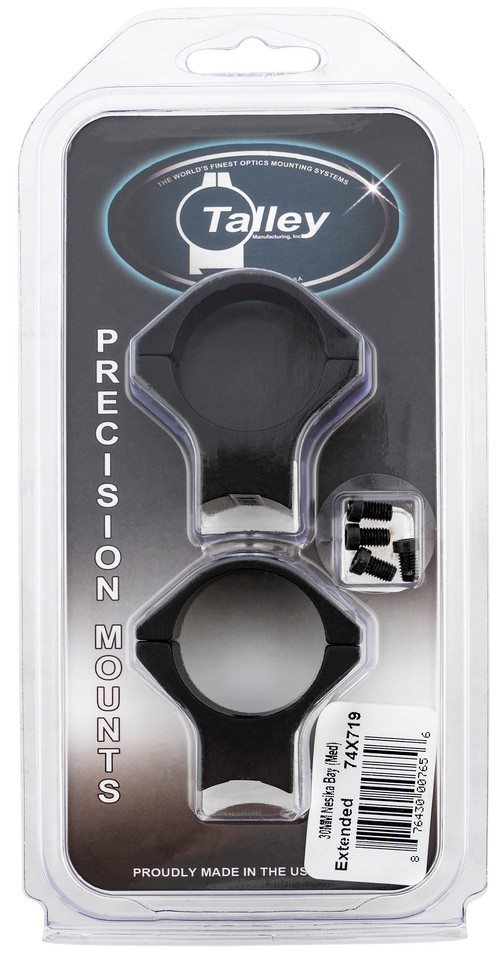 Talley 2-Piece Scope Mount/Ring Combo for Savage, 30mm Medium Extended, Black Anodized - 74X719