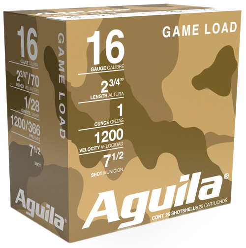 Aguila Plastic 16 Gauge 1oz #7.5 Shot 25 Round Box - 1CHB1617