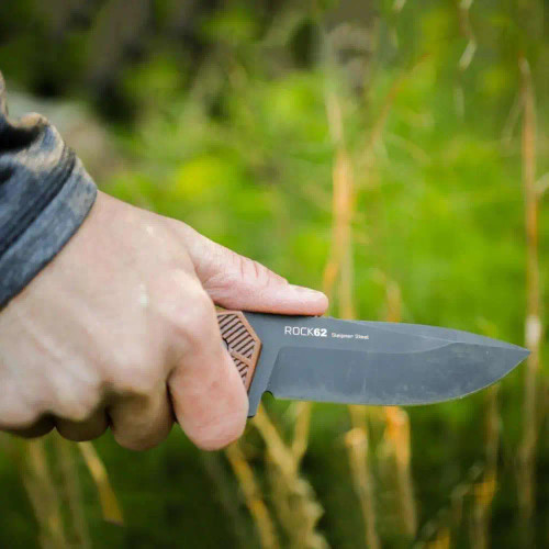 Woox Rock62 Fixed Blade Knife, Mil-Spec Black - BUKNF00102