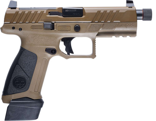 Beretta APX-A1 Tactical 9mm Luger 4.8" 21+1 Semi-Auto Pistol, Flat Dark Earth/Black - JAXA1F921TACFDE