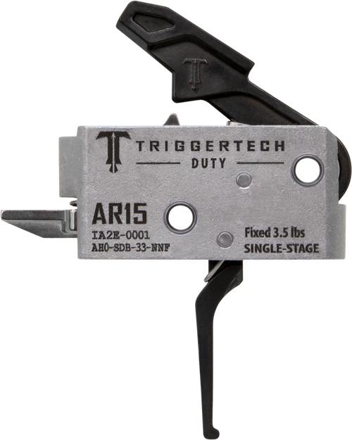 TriggerTech AR-15 Duty Flat Single-Stage Trigger, 3.5 lbs, Black Anodized - AH0SDB33NNF