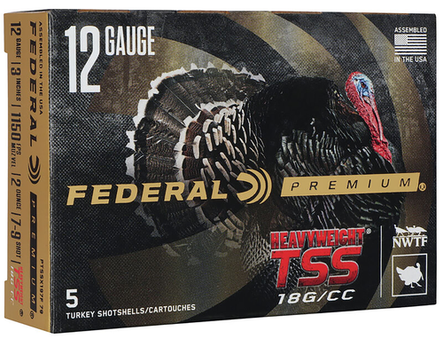 Federal Premium Turkey Heavyweight TSS 12 Gauge 3" 2 oz 7/9 Shot 5 Round Box - PTSSX197F79