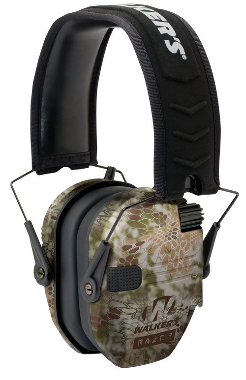 Walker's Razor Slim Electronic Muff Hearing Protection, Kryptek Highlander/Black - GWPRSEMKPT