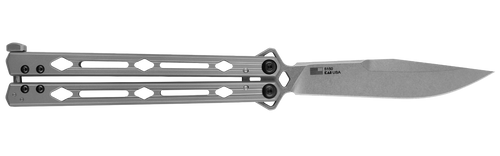 Kershaw Lucha Butterfly Folding Knife, Silver - 5150