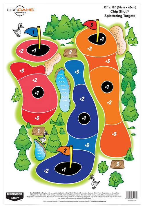 Birchwood Casey Pregame Chip Shot Paper Target, Multi-Color - 35566