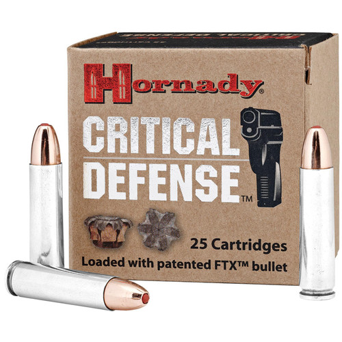 Hornady Critical Defense 30 Carbine 110gr Flex Tip Expanding Rifle Ammo, 25rd Box - 81030