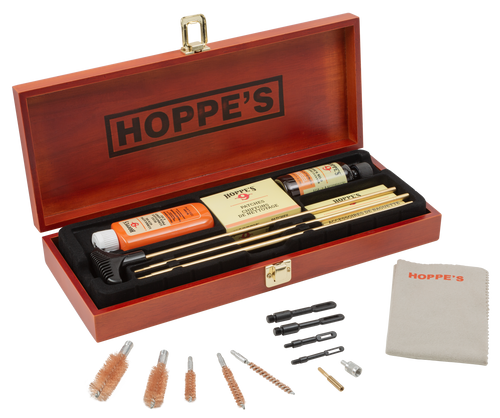 Hoppe's Deluxe Cleaning Kit Rifle/Shotgun/Pistol Wood Box - BUOX