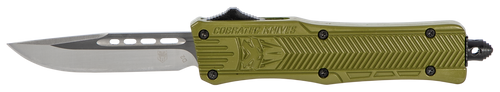 Cobratec Knives CTK-1 Small OTF Drop Point Folding Knife, OD Green - SODCTK1SDNS