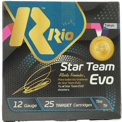 Rio Star Team EVO Plastic 12 Gauge 1oz #8 Shot 25 Round Box - ST288