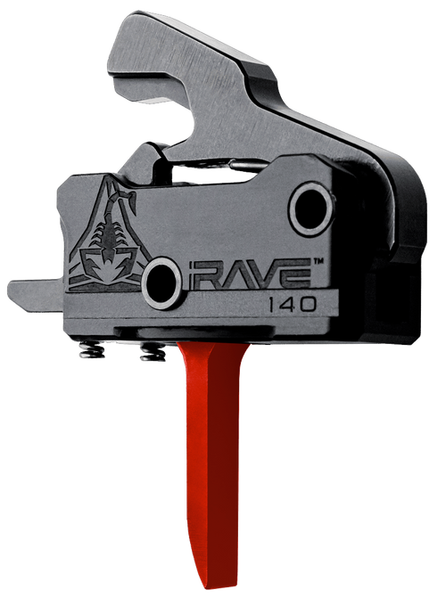 Rise Armament Rave 140 Super Sporting Single Stage Flat Trigger, Red - T017FRED