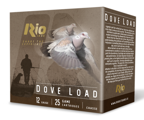 Rio Ammunition Lead Dove Load 12 Gauge 2-3/4" 7-1/2 Shot 25 Round Box - RDL2875