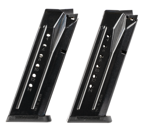 Ruger Security-9 9mm Luger 15rd Handgun Magazine 2-Pack, Black Oxide - 90684