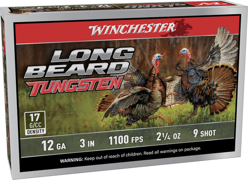 Winchester Long Beard Tungsten Plastic 12 Gauge 3" #9 Shot 5 Round Box - LBT1239