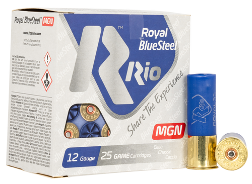 Rio Royal Blue Steel 12 Gauge 3" 1 1/8oz #3 Shot 25 Round Box - RBSM323