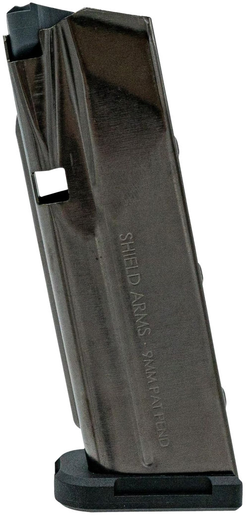 Shield Arms S15 Magazine Gen 3 9mm Luger 15rd Flush Fit Glock 43X/48, Black Nickel - SAS15BLKNGEN3