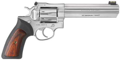Ruger GP100 357 Magnum 6" 7rd Revolver, Satin Stainless Steel - 1773