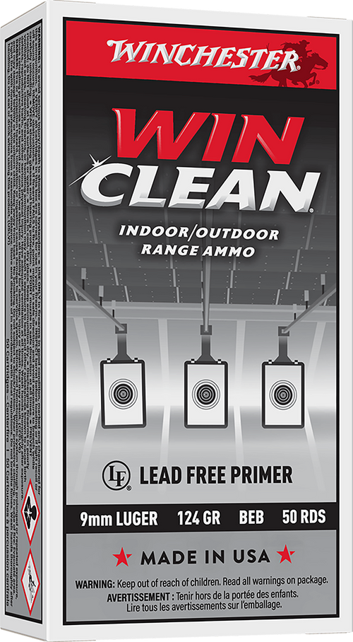 Winchester Super X Winclean 9mm Luger 124gr Handgun Ammo, Brass - WC92