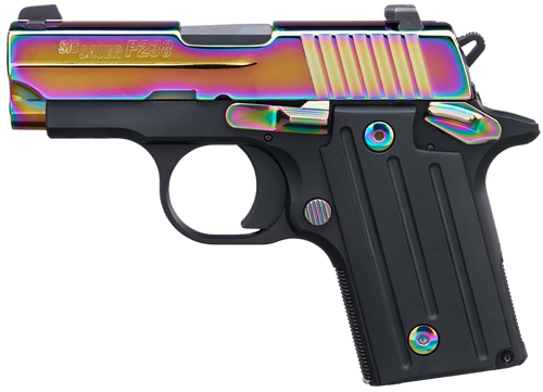 Sig Sauer P238 380 ACP 2.7" 6+1 Micro-Compact Pistol, Rainbow Titanium - 238380RBT2