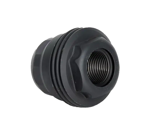 JK Armament Minimalist Muzzle Device 22 Cal/9mm 1" 1/2x28 Stainless Steel Nitride Black - JK-MD-HDM28