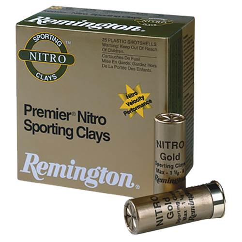 Remington Premier Nitro Sporting Clay Plastic 12 Gauge 1 oz #7.5 Shot 25 Round Box - 28850