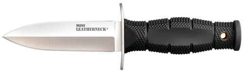 Cold Steel Mini Leatherneck Double Edge Fixed Blade Knife, Black - CS39LSAC