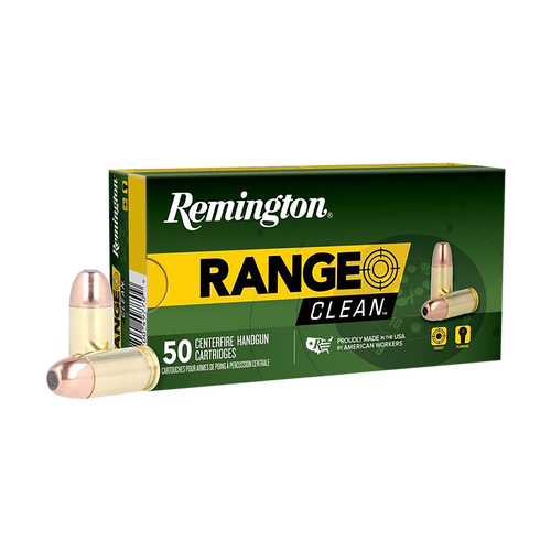 Remington Range Clean 45 ACP 230gr Flat Nose Enclosed Base Handgun Ammunition, 50rd Box - 27687