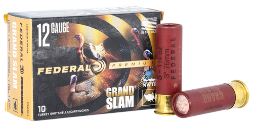 Federal Premium Grand Slam Plastic 12 Gauge 3" 1 3/4 oz #5 Shot 10 Round Box - PFCX157F5
