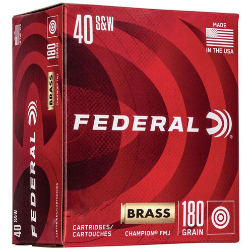 Federal Champion .40 S&W 180gr FMJ 400/ct Handgun Ammo - FED C40180A400