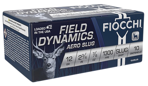 Fiocchi Aero Plastic 12 Gauge 7/8oz Rifled Slug 10 Round Box - 12LESLUG