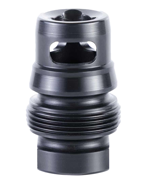 Dead Air Armament Xeno Pistol Wee Brake, 9mm, M13.5x1 LH, Black Nitride - DA135