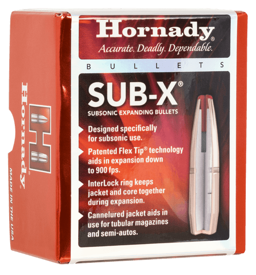 Hornady Sub-X 7.62x39mm 255 gr Subsonic Expanding Bullets - 3148