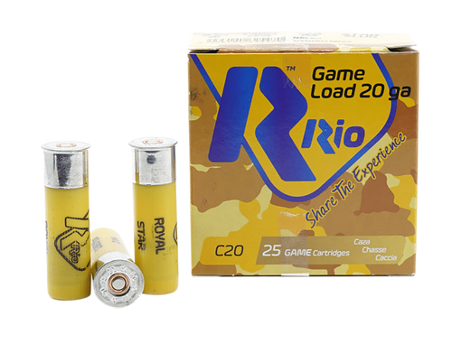 Rio Ammunition Plastic 20 Gauge 7/8oz Slug 25 Round Box - RSL20