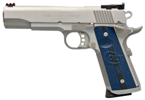 Colt Gold Cup Trophy .45 ACP 8+1rd 5" Semi-Auto Pistol, Stainless Steel/Blue - O5070XE