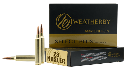 Weatherby Select Plus 28 Nosler 180gr Berger VLD Rifle Ammunition, 20 Rounds - R28NS180VLD