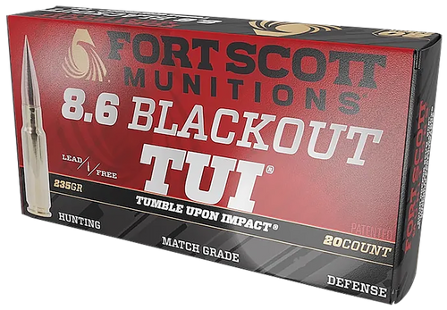 Fort Scott Munitions 8.6 Blackout 235gr TUI Solid Copper Rifle Ammunition - 86BLK235SCV1