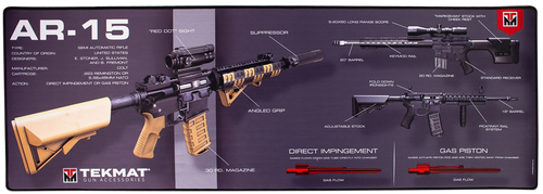 TekMat Door Mat AR-15 Design, Black - TEK42AR15WPD
