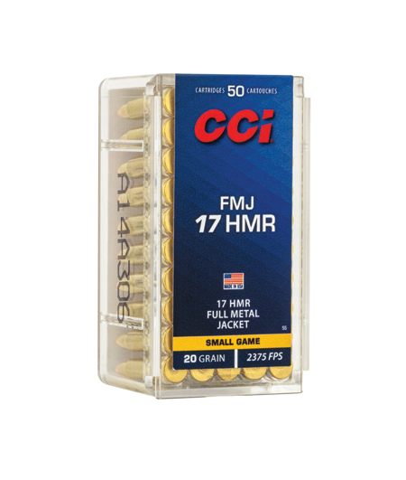 CCI Brass .17 HMR 20gr Full Metal Jacket 50 Round Box - 0055