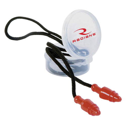 Radians Snug Plugs Corded Earplugs, Red/Black - JP3150HC