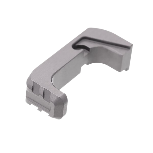 Tyrant CNC Extended Magazine Release Glock 43X/48, Grey Aluminum - TD43X48EG