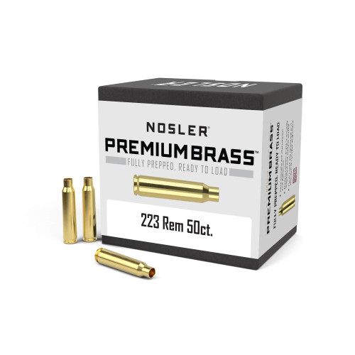 Nosler Unprimed Brass Rifle Cartridge Cases .223 Rem 50/ct - 10070