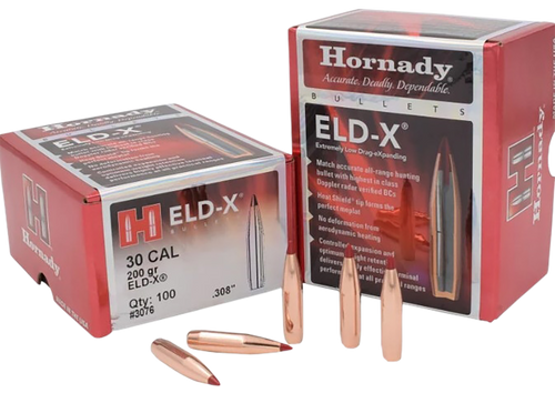 Hornady ELD-X 30 Cal .308 200 gr Reloading Bullets - 3076