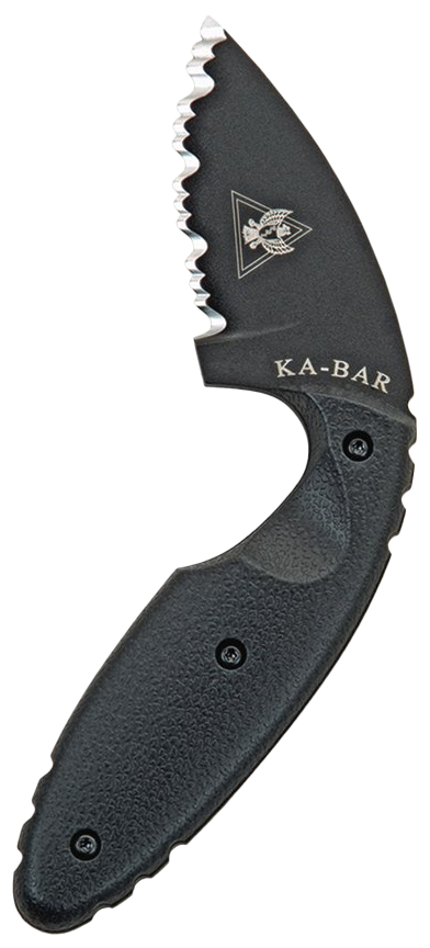 KA-BAR TDI Law Enforcement Fixed Blade Knife, Black - 1481