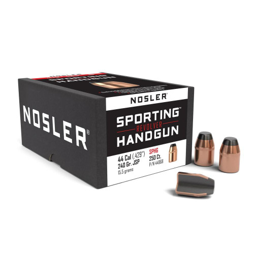 Nosler Sporting Handgun Revolver Bullets .44 Cal .429" 240 gr JSP - 44868