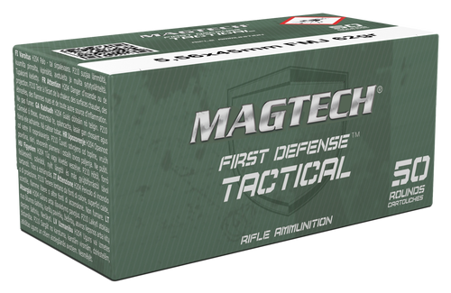 Magtech 556B Tactical/Training 5.56 NATO 62gr Full Metal Jacket Rifle Ammo, 50 Round Box - 556B