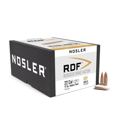 Nosler RDF Rifle Bullets .22 Cal .224" 85 Gr HPBT 500ct - 54601