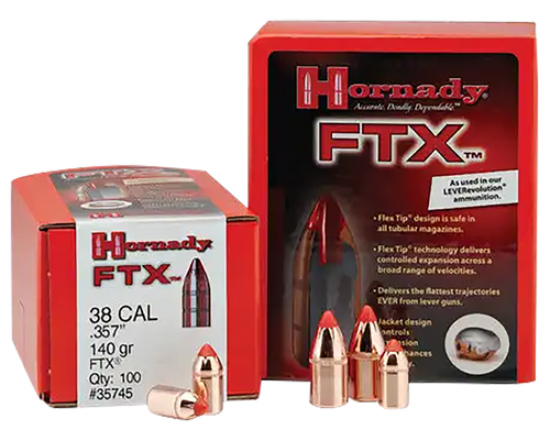Hornady FTX 44 Cal .430 265 gr Flex Tip Expanding Reloading Bullets - 4305
