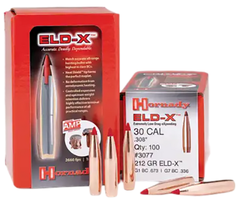 Hornady ELD-X 30 Cal .308 178 gr Reloading Bullets - 3074