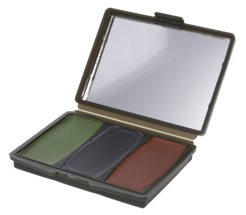 Hunters Specialties Camo-Compac 3 Woodland Face Paint Kit, Black/Brown/Green - 00260