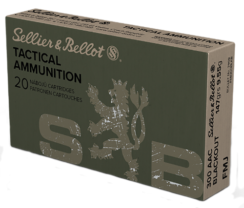 Sellier & Bellot 300 Blackout 147gr Full Metal Jacket Rifle Ammo - SB300BLKB