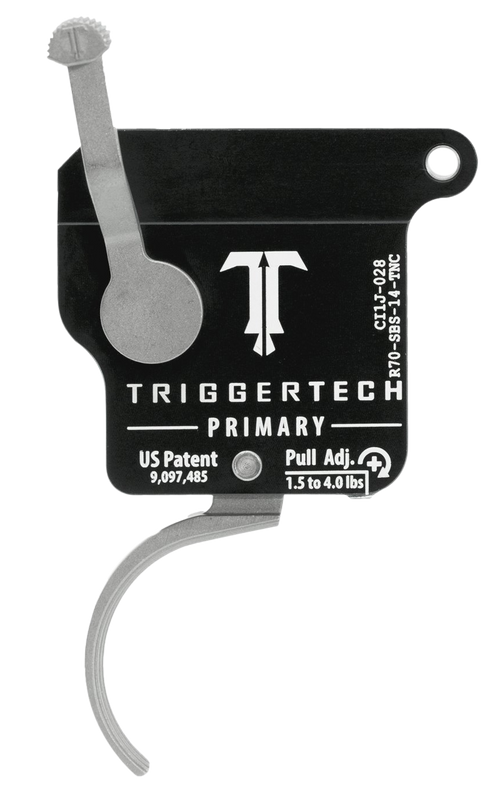 TriggerTech Primary Single-Stage Curved Trigger without Bolt Release for Remington 700 Right Hand, 1.50-4 lbs - R70SBS14TNC
